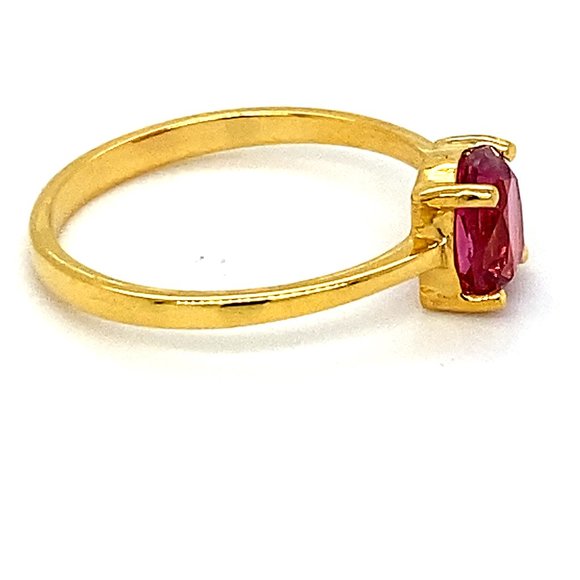 Red Spinel 1.11ct Solid 14K Yellow Gold Ring - Picture 3 of 6